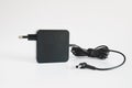 Black power ac to dc adaptor. Power adapter of computer Royalty Free Stock Photo