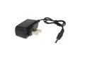 Black power ac to dc adaptor. Power adapter of router isolated on white background Royalty Free Stock Photo
