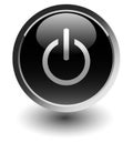 Black power button Royalty Free Stock Photo