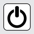 Black power button icon. Vector Royalty Free Stock Photo