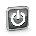 Black power button icon Royalty Free Stock Photo