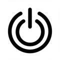 Black power button symbol on a white background, featuring a bold vertical line Royalty Free Stock Photo