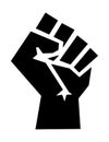 Black power fist symbol icon Royalty Free Stock Photo