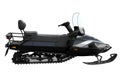 Black powerful snowmobile Royalty Free Stock Photo