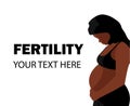 Black pregnant woman fertility poster