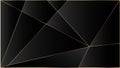 Black Premium Polygon Texture. Elegant Dark Platinum Chic Shapes Royalty Free Stock Photo