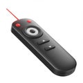 Black Presentation Remote Control with Red Laser Pointer on White Background Royalty Free Stock Photo