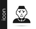 Black Priest icon isolated on white background. Vector