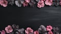 Black Primrose: Minimalist Floral Stock Photo With Kawaii Aesthetic