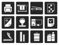 Black Print industry Icons Royalty Free Stock Photo