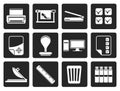 Black Print industry Icons Royalty Free Stock Photo