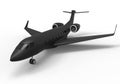 Black private jet illustration Royalty Free Stock Photo