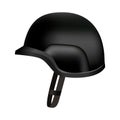 Black protect police helmet mockup, realistic style