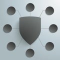 Black Protection Shield Infographic Design 8 Optio