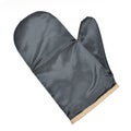 black protective glove on white background, kitchen mitten Royalty Free Stock Photo