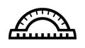 Black Protractor Geometry Tool Icon, vector design Generative AI Royalty Free Stock Photo
