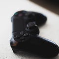 black PS4 joystick Royalty Free Stock Photo