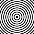 Black psychedelic radial shapes on white background. Design for website, presentation, wallpaper, banner and cover. Eps