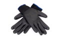 Black PU Work Gloves Crossed on White