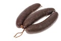 Black pudding isolated on white background. Photo Royalty Free Stock Photo