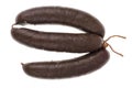 Black pudding isolated on white background. Photo Royalty Free Stock Photo