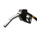 Fuel pump nozzle on white