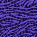 Black and purple abstract optical illusions zebra striped textured seamless pattern