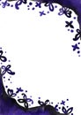 Black and purple color butterfly watercolor background for decoration.