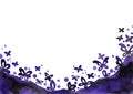 Black and purple color butterfly watercolor background for decoration. Royalty Free Stock Photo