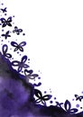 Black and purple color butterfly watercolor background for decoration.