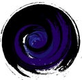 Black purple spiral twists, abstraction, fear concept Royalty Free Stock Photo