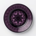 Black And Purple Star Plate With Gothic Pentacles