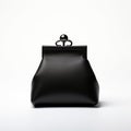 Matte Black Clutch Bag With Dropper Cap On White Background