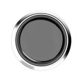 Black push button. Alarm sign, top view. 3d rendering illustration isolated