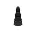 Black push pin in shape of tree Royalty Free Stock Photo