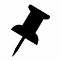 Black pushpin icon