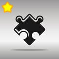 Black Puzzle Icon button logo symbol concept high quality Royalty Free Stock Photo