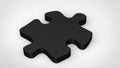 Black puzzle pieces on white background