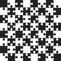 Black Puzzle Pieces - JigSaw Vector - Field Chess Royalty Free Stock Photo