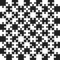 Black Puzzle Pieces - JigSaw Vector - Field Chess Royalty Free Stock Photo