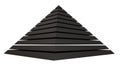 Black pyramid isolated on white. 3D rendering Royalty Free Stock Photo