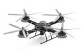 Black quadcopter multicopter with camera Royalty Free Stock Photo