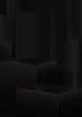 Dark Cubes in dark Background Royalty Free Stock Photo