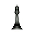 Black queen chess piece flat style icon Royalty Free Stock Photo