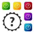 Black Question mark icon isolated on white background. FAQ sign. Copy files, chat speech bubble and chart. Set icons in Royalty Free Stock Photo