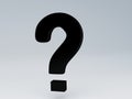Black question mark, isolated white Royalty Free Stock Photo