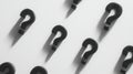 Black Question Marks on White Background A Minimalist Design Royalty Free Stock Photo