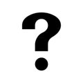 Black Question symbol for banner, general design print and websites.