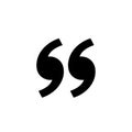 Black Quotation Mark Icons on White Background quotation marks quote Royalty Free Stock Photo