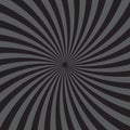 Black radial burst. Hypnotic stripe pattern. Converging motion lines. Abstract dynamic background.